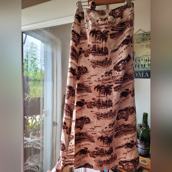 Les coyotes de Paris NWT summer postcard faux wrap maxi skirt size small - Picture 3 of 8